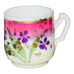 Austrian Biedermeier Porcelain. Tea Cup Hand Painted