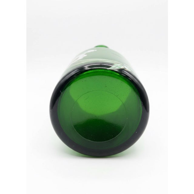 Vintage French Perrier-Jouët Style Green Glass Anemone Champagne Bucket For Sale - Image 9 of 11