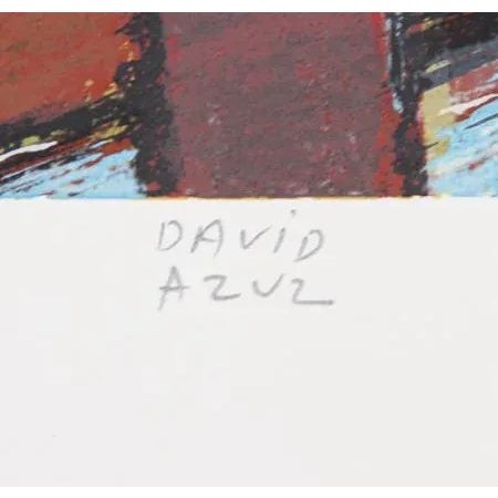 Artist: David Azuz, Israeli/French (1942 - ) Title: Bistro Booth Year: Circa 1980 Medium: Lithograph, signed and numbered...