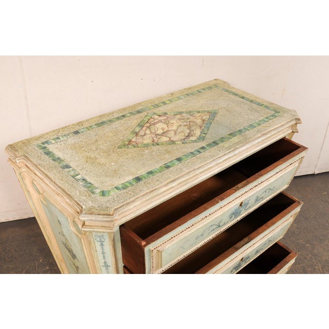 Venetian Hand-Painted Tapering Chest, 1920s For Sale - Image 10 of 11