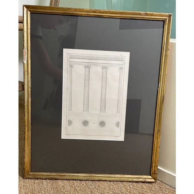 Printmaking Materials 1842 Ionic Order Column Print For Sale - Image 7 of 7