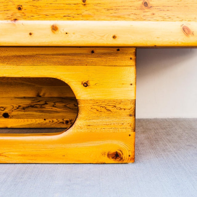 1970s Restored 1970s Studio Made Solid Pine Credenza or Media Console For Sale - Image 5 of 16