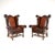 Antique Leather Wing Back Armchairs, 1920s, Set of 2 For Sale - Image 11 of 11