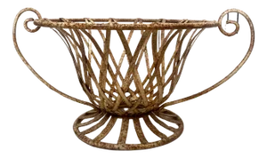 Wrought Iron Basket for Garden or Fireplace, 1960s