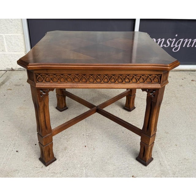 Lane Furniture Mid 20th Century Lane Mahogany & Walnut Side Table No. 1247 For Sale - Image 4 of 9