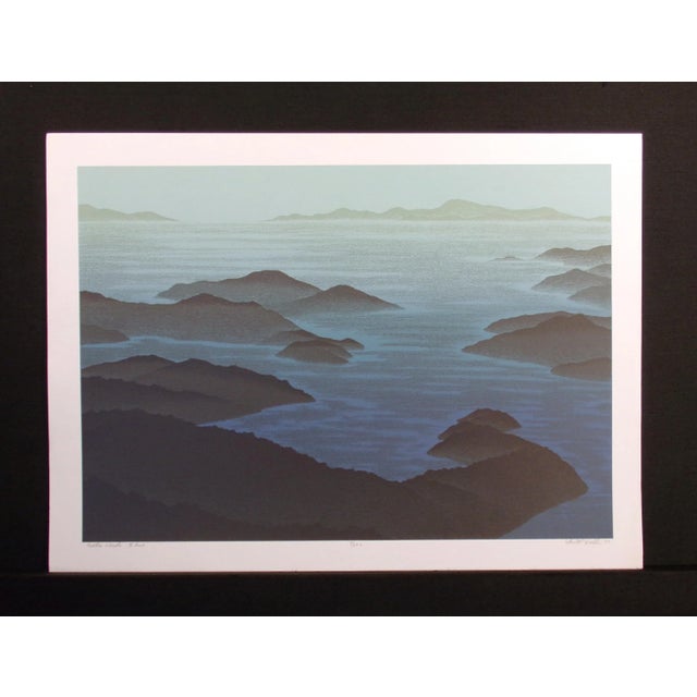 "Costa Verde Blue" by Scott Nellis Limited Edition Serigraph Hand signed by the artist Paper Size: 22" x 30" Image Size:...