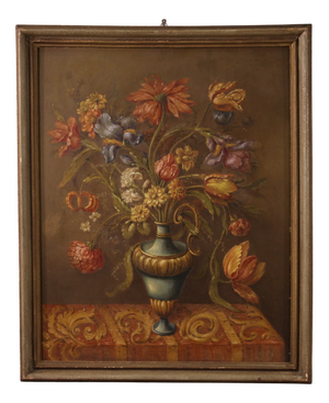 Still Life, 1960, Oil on Panel, Framed
