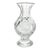 1960s Vintage Nachtmann Footed Presentation Rose Flower Etched Bleikristall Crystal Vase For Sale