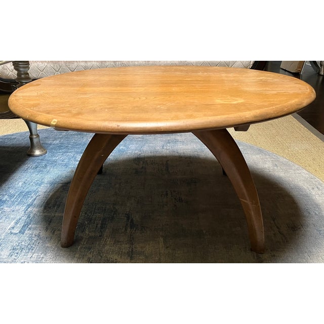 Heywood-Wakefield Lazy Susan coffee / cocktail table. Made from Northern Yellow Birch wood, which was Heywood-Wakefield's...