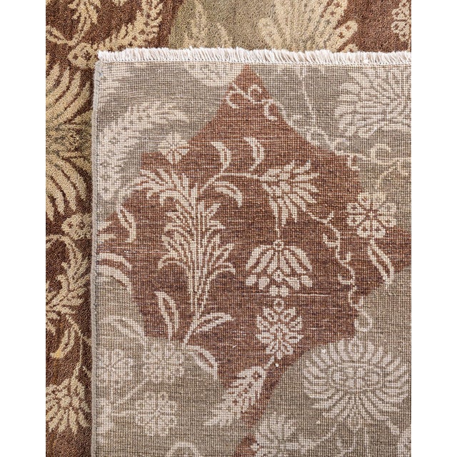 2010s Ikat, One-of-a-Kind Hand-Knotted Area Rug - Brown, 9' 2" x 12' 4" For Sale - Image 5 of 8
