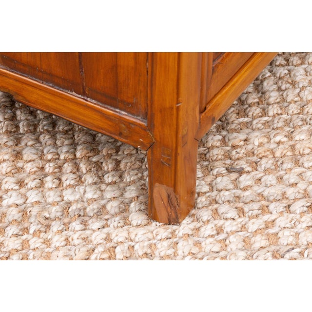 Wood Antique Chinese Cedar Rustic Cabinet For Sale - Image 7 of 11