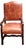 This is a pair of rustic leather arm chairs. They are handmade with a hand stitched seam on the back, very cool! The...