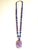 Statement Charoite and Lapis Lazuli Necklace With Sculptural Charoite Pendant a Wearable Work of Art For Sale - Image 18 of 18