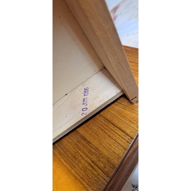 Wood Vintage Nightstand in Bronze and Wood, 1966 For Sale - Image 7 of 9