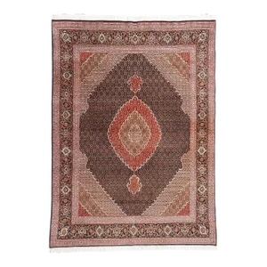 Vintage Persian Mahi Tabriz Wool and Silk Rug - 08'00 X 10'11