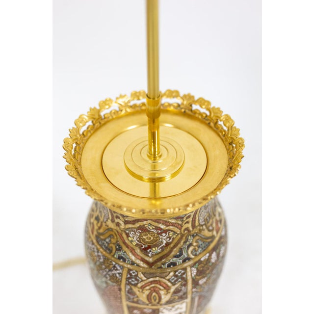 Satsuma Earthenware and Gilt Bronze Lamps, 1880s For Sale - Image 9 of 12