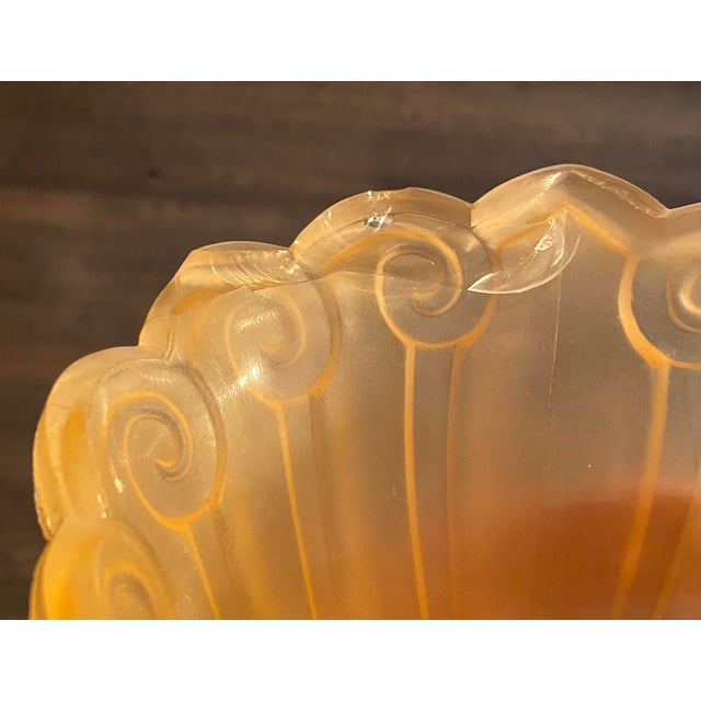 Apricot 1930s Art Deco 5 Arm Chandelier by Lincoln Manufacturing Co. For Sale - Image 8 of 9