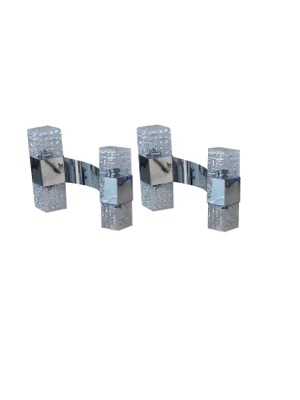 Wall Sconces in Glass, 1970s, Set of 3