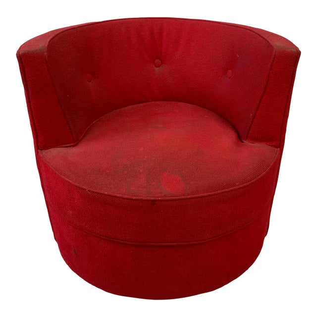 Castro Convertible Barrel Back Swivel Chair For Sale