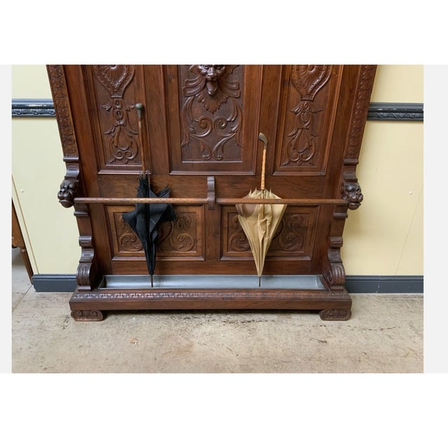 Antique Neo-Renaissance Walnut Wardrobe, 1880 For Sale - Image 10 of 11