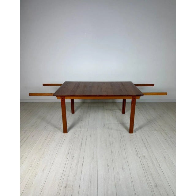 Vintage Swedish Extendable Dining Table in Teak by Nils Jonsson for Hugo Troeds, 1960s For Sale - Image 5 of 12