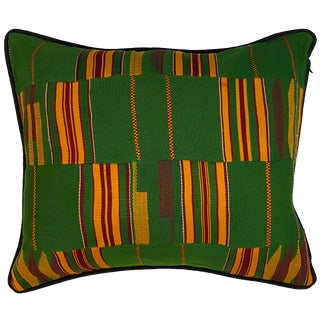 Vintage African Design Sherma Turkish Cotton Throw Pillow For Sale