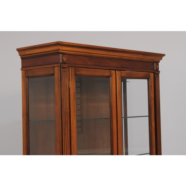 Wood Italian Neoclassical Beveled Glass China Cabinet For Sale - Image 7 of 14