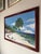 Beautiful large vintage Haitian coastal impressionist oil on canvas painting depicting a vibrant tropical beach scene with...