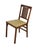 Mid-Century Modern Mid Century Legomatic Walnut Wicker Rattan Vinyl Folding Side Chairs- Set of 4 For Sale - Image 3 of 12
