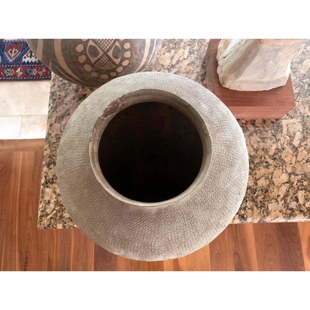 Asian Antique Stoneware Storage Jar China East Zhou Dynasty For Sale - Image 3 of 13