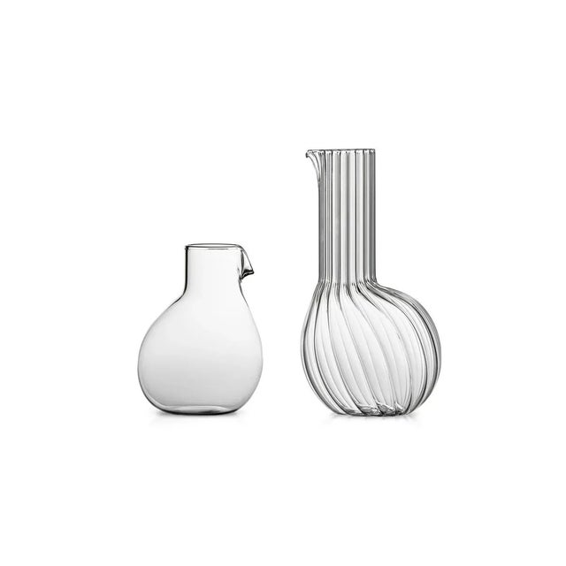 Contemporary Dudù High Carafe in Transparent Smooth Blown Glass by Matteo Cibic for Paola C., 2018 For Sale - Image 3 of 4