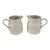 Pair Antique English Ironstone Dairy Banded Pitchers For Sale