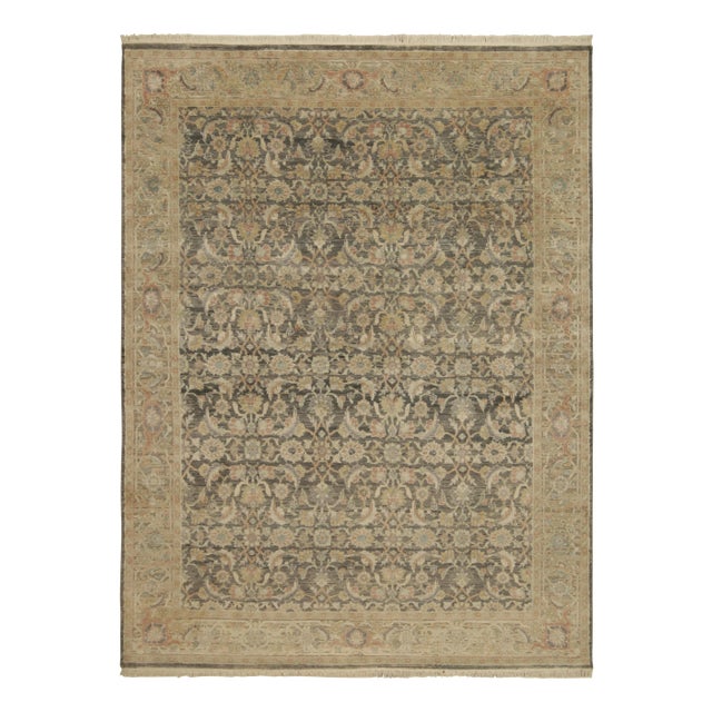Gray Rug & Kilim’s Herati Style Rug With Gray, Blue and Beige-Brown Floral Patterns For Sale - Image 8 of 8