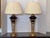 Pair of 1920s Gilt Bronze and Cobalt Blue Neoclassical Lamps For Sale - Image 4 of 10