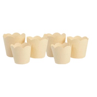 Paper Orchid Baskets in Natural - Set of 6