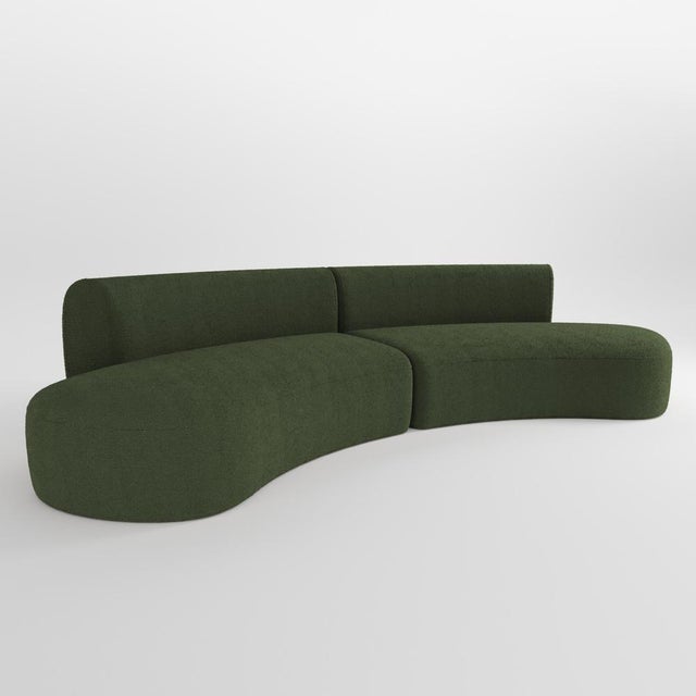Hug Modular Sofa in Boucle Green by Ferrianisbolgi, Set of 2 For Sale - Image 6 of 6