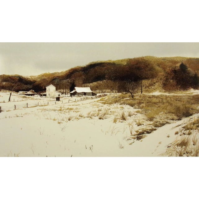 1980s Adolf Sehring "Snowdrift" Hand Signed Fine Art Lithograph For Sale In Denver - Image 6 of 6
