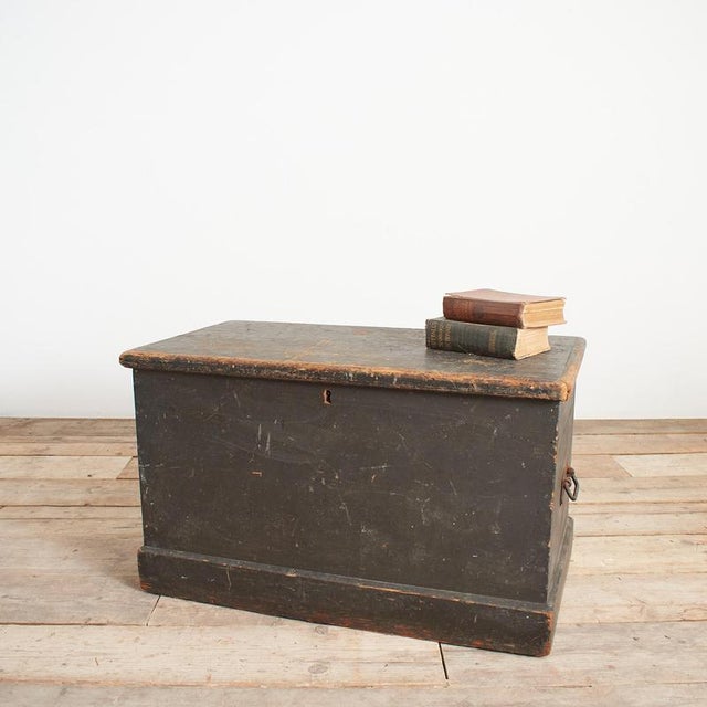 Antique Victorian Painted Wooden Blanket Box For Sale - Image 9 of 9
