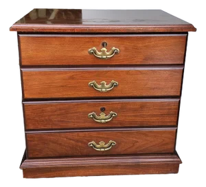Indiana Furniture Chippendale Style Two-Drawer Lateral Filing Cabinet With Lock