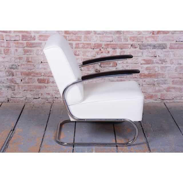 Bauhaus Bauhaus Chrome Armchair by W. Gispen for Mücke-Melder, Czech, 1930s For Sale - Image 3 of 15