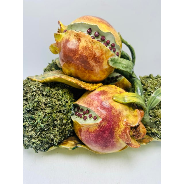 Vintage Italian Majolica Centerpiece For Sale - Image 4 of 7