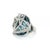 Bellarri 18k White Gold Diamond Blue Topaz Geometric Design Ring, Size 7 For Sale In Miami - Image 6 of 9