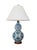 Chinoiserie Lauren Ralph Lauren Blue & White Chinoiserie Double Gourd Porcelain Table Lamp – Koi Fish, Traditional Asian-Inspired Decor For Sale - Image 3 of 9