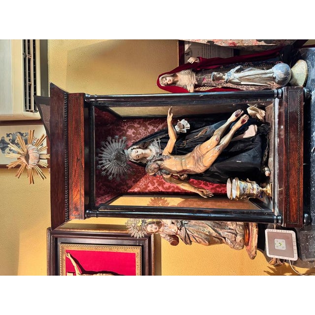 Recumbent Christ and Our Lady of Sorrows, 17th Century and 19th Century For Sale - Image 5 of 9