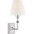 Alexa Hampton for Visual Comfort Signature Jane Wall Sconce in Polished Nickel with Linen Shade For Sale