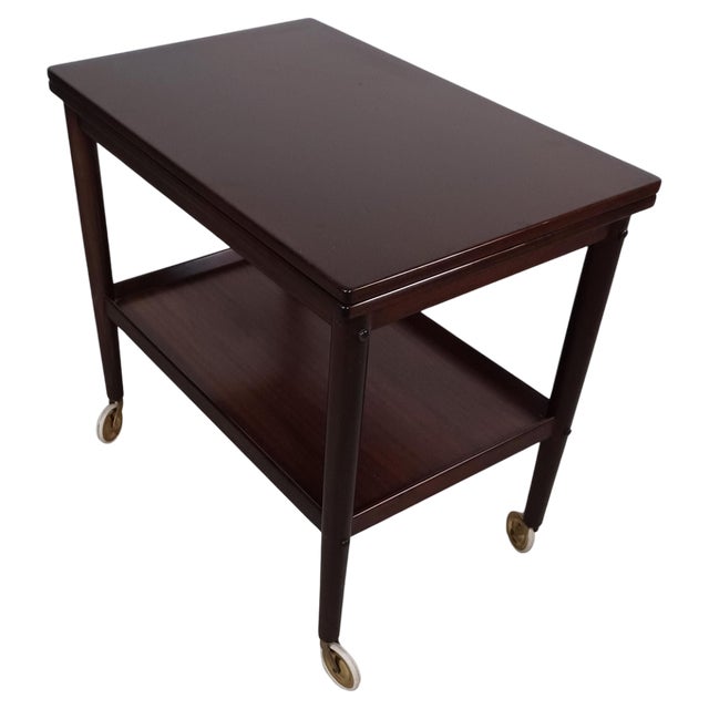 Fully Restored Rungstedlund Mahogany Multifunctional Side Table by Ole Wanscher, 1960s For Sale