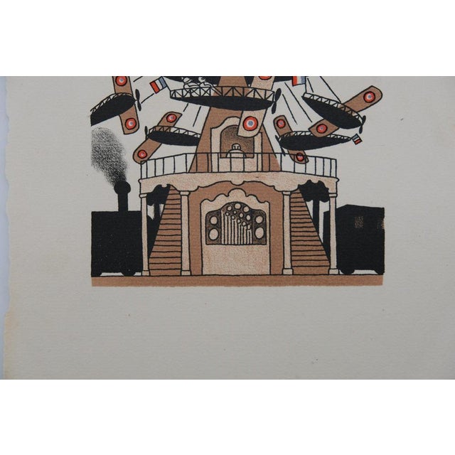 Lucien Boucher, Le Manège d'avions, Lithograph For Sale - Image 4 of 6
