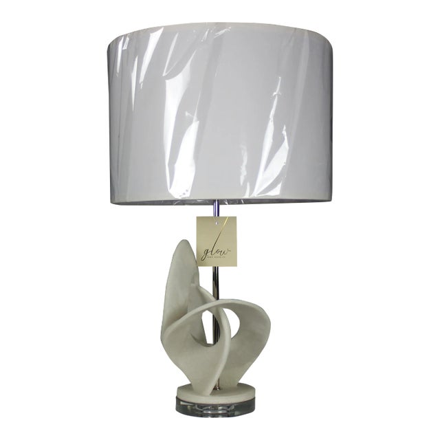 Glow Sculptural Resin Table Lamp With Crystal Base by Jamie Young For Sale