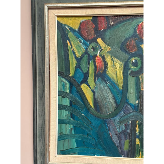 Eyvind Olesen, Chicken Composition, 1950s, Oil on Canvas, Framed For Sale - Image 16 of 18
