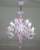 Italian 1960s Extraordinary Murano Glass Chandelier Adorned With Pink Flowers For Sale - Image 3 of 15